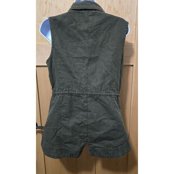 American Rag Olive Green Sleeveless Utility Vest With Pockets Size M - Picture 3 of 4